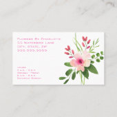 Florist, bloemenwinkel, bloemen visitekaartje (Achterkant)