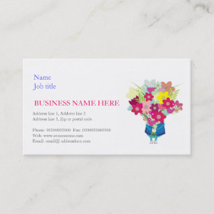 Florist, bloemkool, wenskaarten visitekaartje