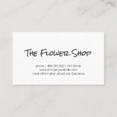 Florist | Bloemwinkel Visitekaartje (Achterkant)