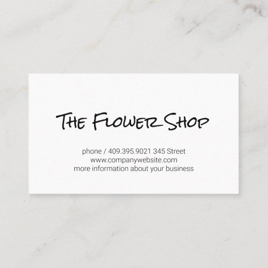 Florist | Bloemwinkel Visitekaartje (Achterkant)