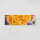 Florist - Blue Floral Yellow Rose Mini Visitekaartje (Achterkant)