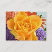 Florist - Blue Floral Yellow Rose Visitekaartje (Achterkant)