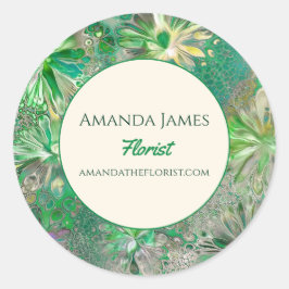 Florist Botanical Professional Boutique Shop Ronde Sticker