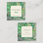 Florist Botanical Professional Boutique Shop Vierkante Visitekaartje (Voorkant / Achterkant)