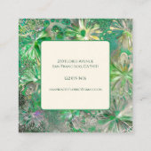 Florist Botanical Professional Boutique Shop Vierkante Visitekaartje (Achterkant)