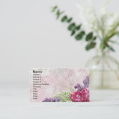 Florist Bouquet, Rozen, Lilacs, Lily van de Valley Visitekaartje (Staand voorkant)