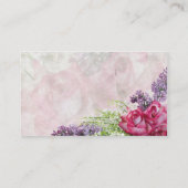 Florist Bouquet, Rozen, Lilacs, Lily van de Valley Visitekaartje (Achterkant)