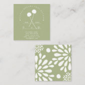 Florist Business Minimalist Vierkante Visitekaartje (Voorkant / Achterkant)