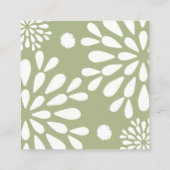 Florist Business Minimalist Vierkante Visitekaartje (Achterkant)