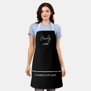 Florist Business Name Employee Flower Shop Black Schort