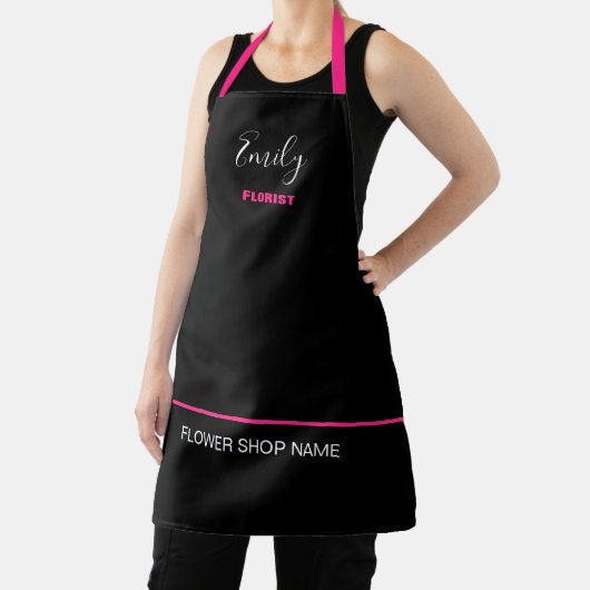 Florist Business Name Employee Pink Black Schort (Insitu)