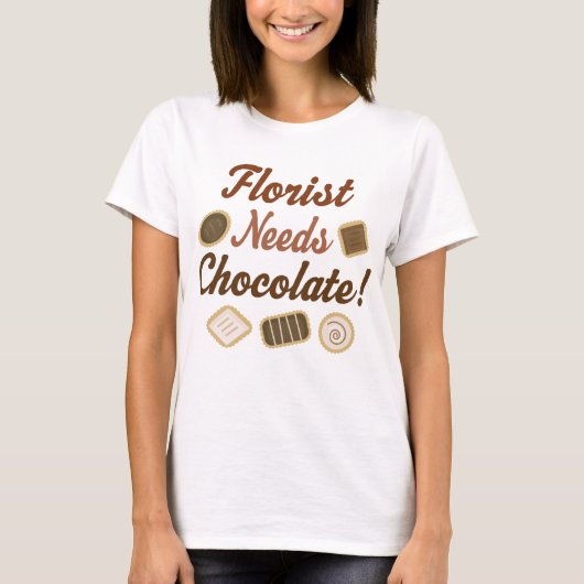 Florist Chocolade T-shirt (Voorkant)