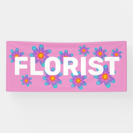 FLORIST Colorful Flowers Pink Banner (Horizontaal)