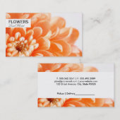 Florist | Elegant Sinaasappel (afhalen/afleveren) Visitekaartje (Voorkant / Achterkant)