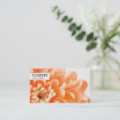 Florist | Elegant Sinaasappel (afhalen/afleveren) Visitekaartje (Staand voorkant)