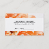 Florist | Elegant Sinaasappel (afhalen/afleveren) Visitekaartje (Achterkant)