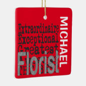 Florist Extraordinaire CUSTOM Keramisch Ornament (Rechts)