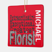 Florist Extraordinaire CUSTOM Keramisch Ornament (Links)
