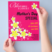 Florist Floral Flower Frangipani Flyer Flyers (Hand)