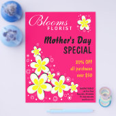 Florist Floral Flower Frangipani Flyer Flyers (Enkel)