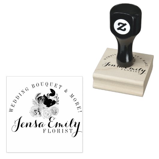 Florist Florals Bouquet Logo Artist Studio Rubberstempel (Gestempeld)
