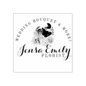 Florist Florals Bouquet Logo Artist Studio Rubberstempel (Afrduk)