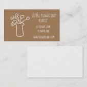 Florist Flower Shop modern, eenvoudig bedrijf Visitekaartje (Voorkant / Achterkant)