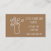 Florist Flower Shop modern, eenvoudig bedrijf Visitekaartje (Voorkant)