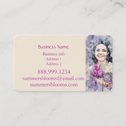 Florist Flower Vendor Farmer's Market Visitekaartje (Voorkant)