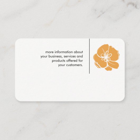 Florist Flowers Visitekaartje (Achterkant)