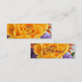 Florist - Gele Rose Mini Visitekaartje (Voorkant / Achterkant)
