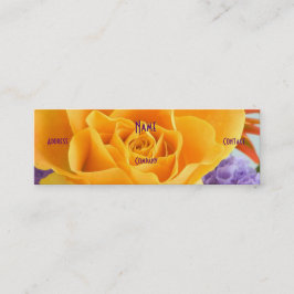 Florist - Gele Rose Mini Visitekaartje