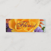 Florist - Gele Rose Mini Visitekaartje (Achterkant)