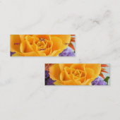 Florist - Gele Rose Mini Visitekaartje (Voorkant / Achterkant)