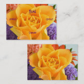 Florist - Gele Rose Visitekaartje (Voorkant / Achterkant)