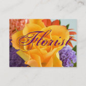 Florist - Gele Rose Visitekaartje (Achterkant)
