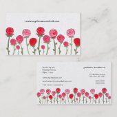 Florist Gold Rozen Elegant Custom Visitekaartje (Voorkant / Achterkant)