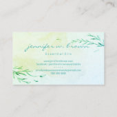 Florist Green Essential Leaf Botanical Visitekaartje (Achterkant)