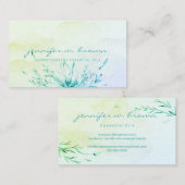 Florist Green Essential Leaf Botanical Visitekaartje (Voorkant / Achterkant)
