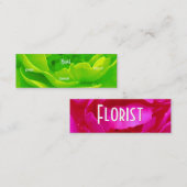 Florist - Groene Roze Roze Mini Visitekaartje (Voorkant / Achterkant)