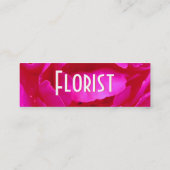 Florist - Groene Roze Roze Mini Visitekaartje (Achterkant)
