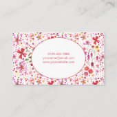 Florist Hand Painted Modern Waterverf Flower Visitekaartje (Achterkant)