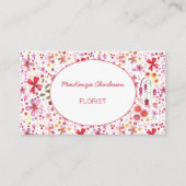 Florist Hand Painted Modern Waterverf Flower Visitekaartje (Voorkant)