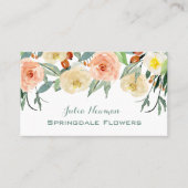 Florist, heldere Waterverf bloemen Visitekaartje (Voorkant)