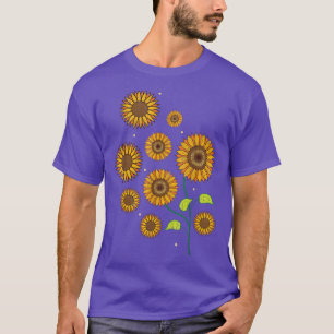 Florist Hippie Flower Gardener Yellow Sunf T-shirt