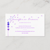 Florist Lavender Herb Paarse marinevloer Visitekaartje (Achterkant)