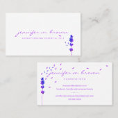 Florist Lavender Herb Paarse marinevloer Visitekaartje (Voorkant / Achterkant)