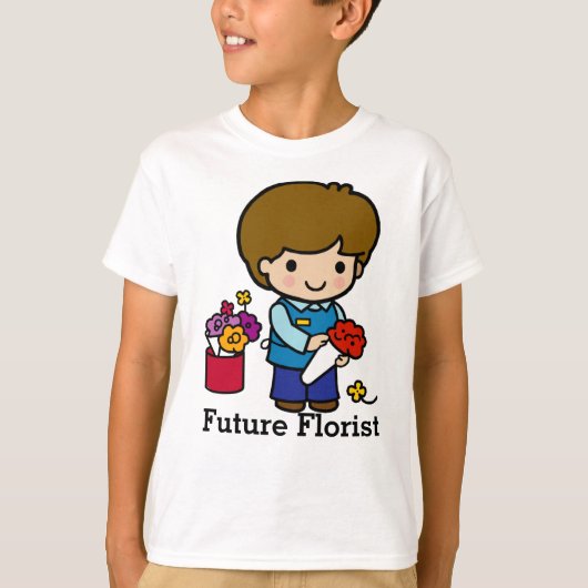 Florist met bloemen t-shirt (Voorkant)