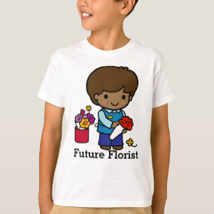 Florist met bloemen t-shirt