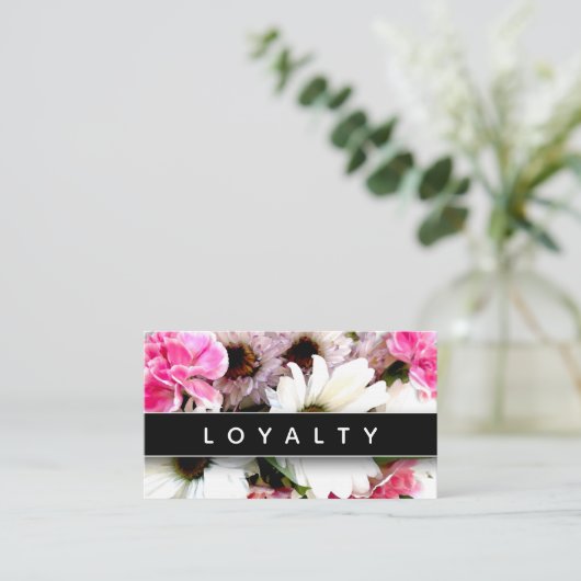 Florist Modern Elegant Professional Trendy Pattern Afsprakenkaartje (Staand voorkant)